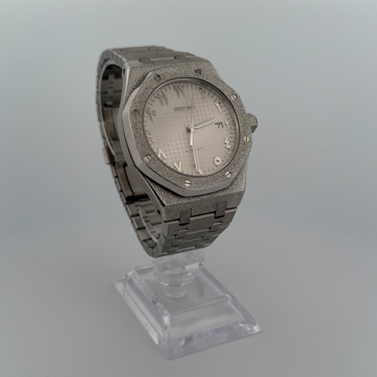 Frosted White Arabic Dial AP - Seiko MOD