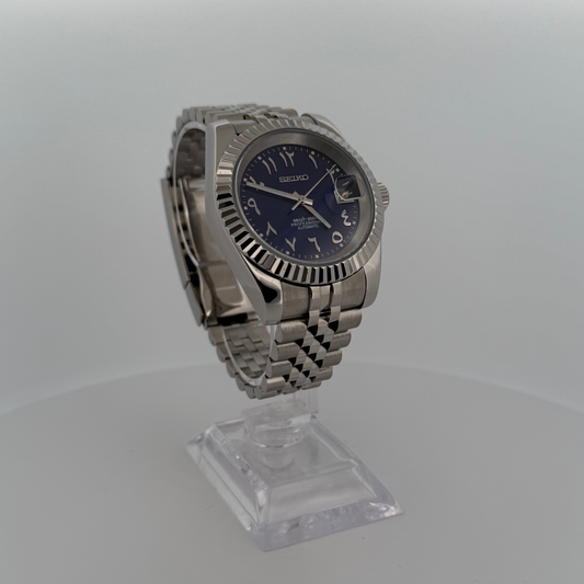 Royal Blue Arabic Dial Datejust - Seiko MOD