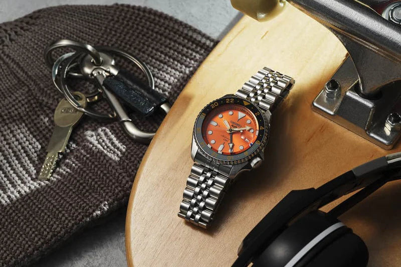 Seiko 5 Sports Automatic GMT | Orange Dial | SSK005K1