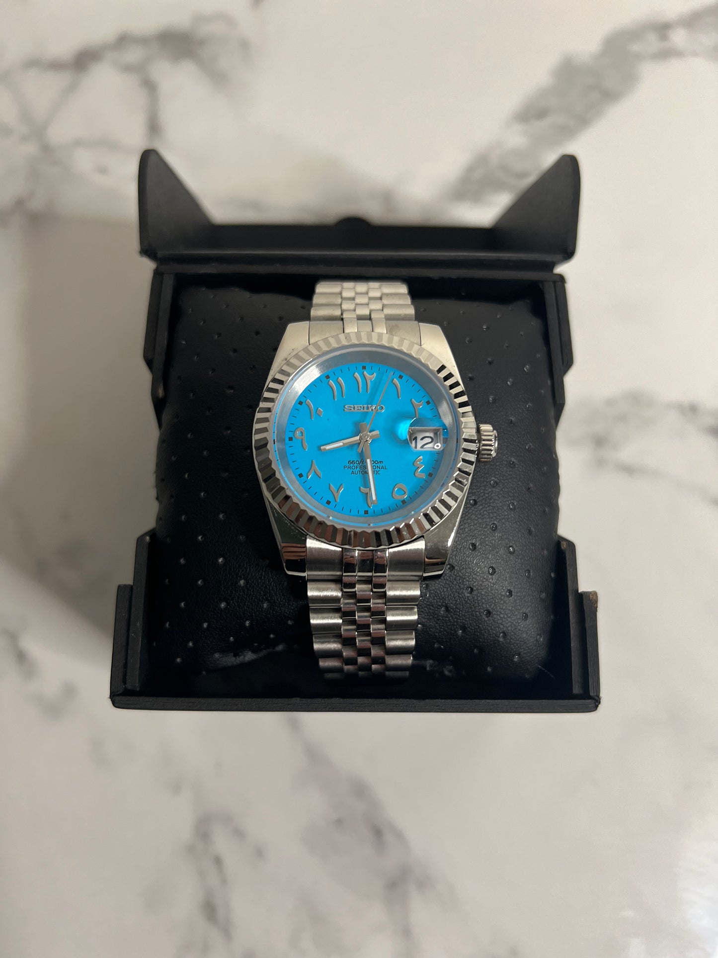 Seiko Mod - Tiffany Blue Arabic Dial