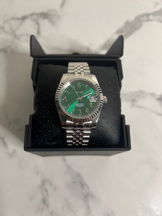 Seiko Mod - Green Arabic Dial