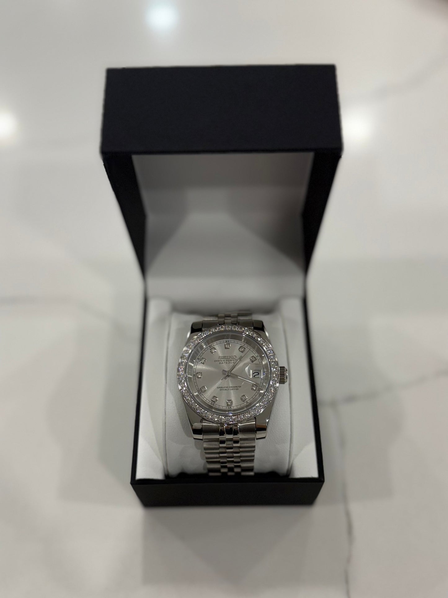 Platinum Bezel Watch