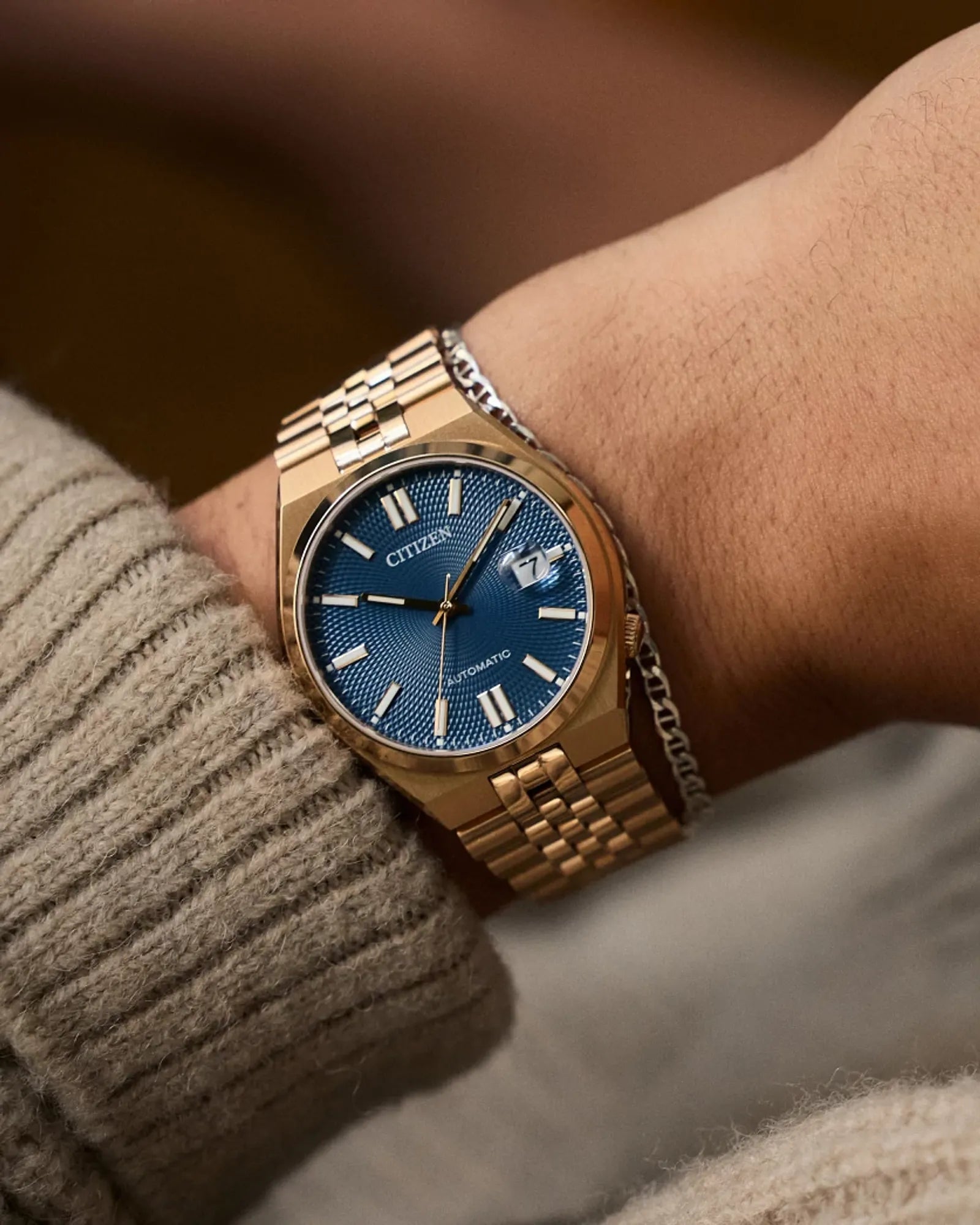 Citizen Tsuyosa 60 Automatic | Rose Gold Blue Dial | NK0023-57L