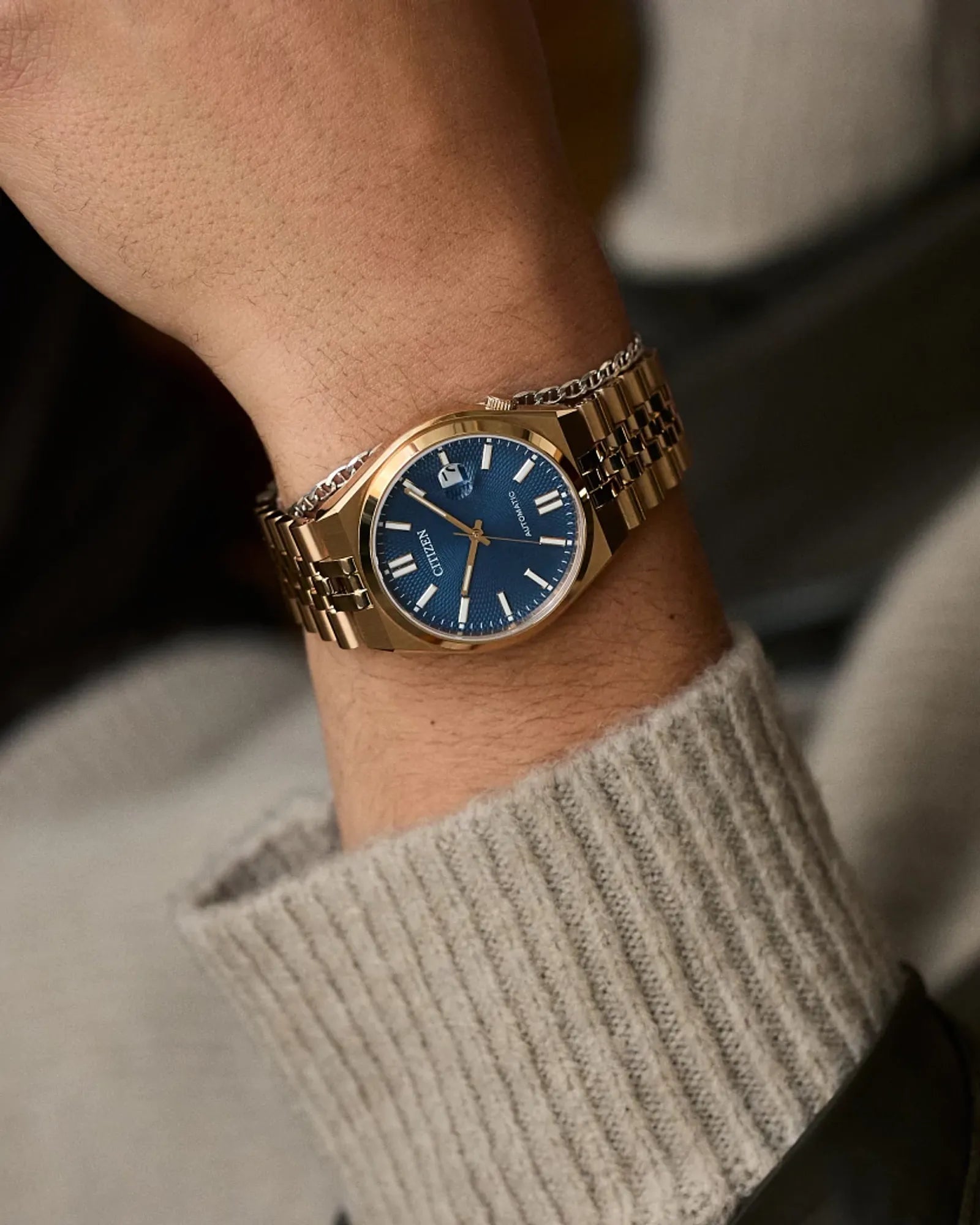 Citizen Tsuyosa 60 Automatic | Rose Gold Blue Dial | NK0023-57L