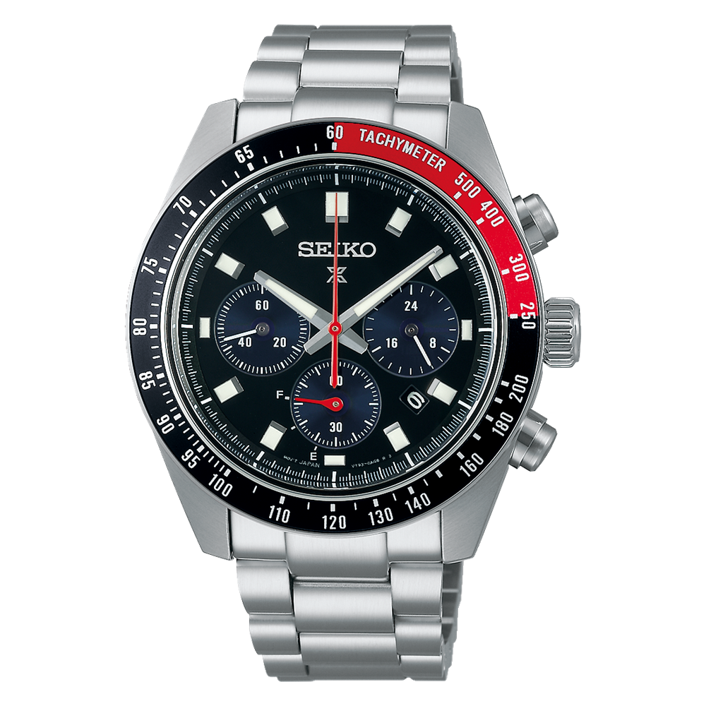 Seiko PROSPEX Speedtimer Solar Chronograph | Black & Red Dial | SSC915P1
