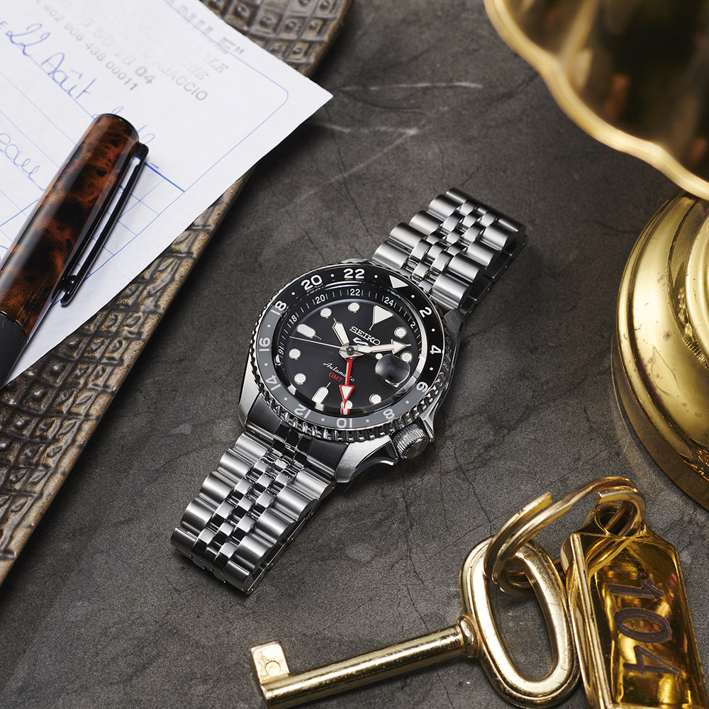 Seiko 5 Sports Automatic GMT | Black & Grey Dial | SSK001K1