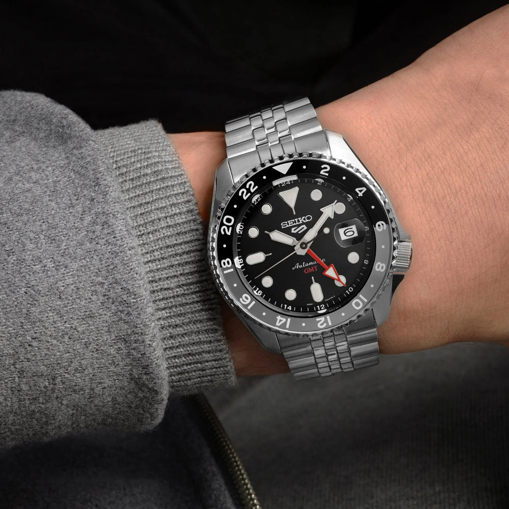 Seiko 5 Sports Automatic GMT | Black & Grey Dial | SSK001K1