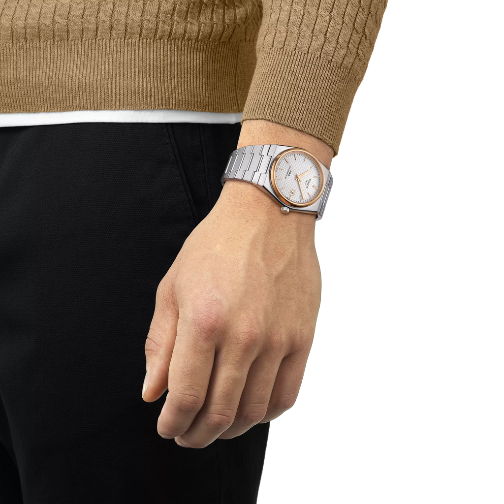 Tissot PRX POWERMATIC 80 | Rose Gold Bezel w/ White Dial 40 mm | T137.407.21.031.00